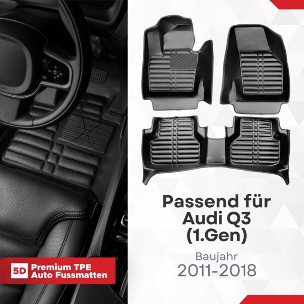 5D Fussmatten Audi Q3 (1. Gen) (8U) 2011–2018