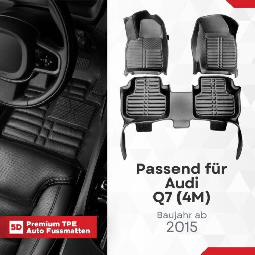 5D Fussmatten Audi Q7 (4M) Facelift ab 2015