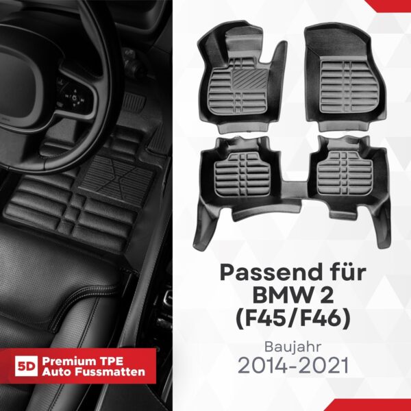 5D Fussmatten BMW 2er (F45/F46) 2014–2022