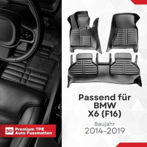 5D Fussmatten BMW X6 (F16/F86) 2014–2019