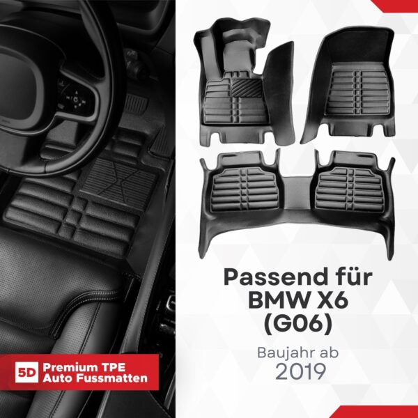 5D Fussmatten BMW X6 (G06/F96) ab 2019