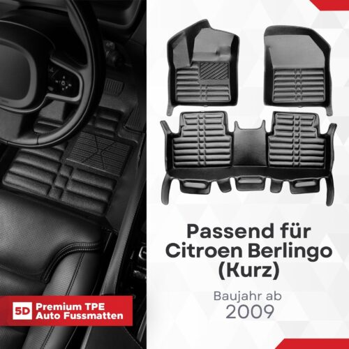 5D Fussmatten Citroen Berlingo 2 (B9) 2008–2018