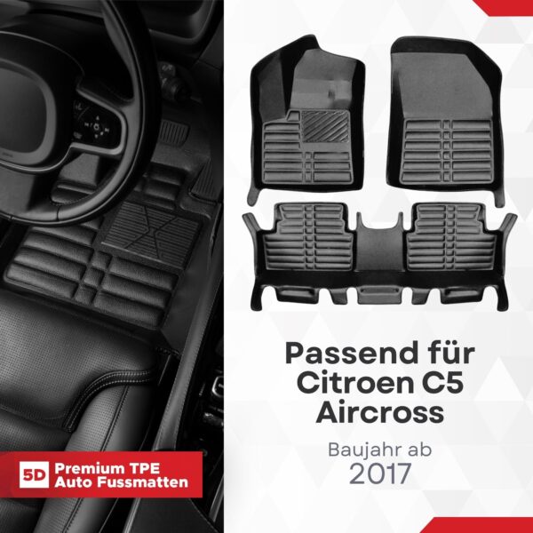 5D Fussmatten Citroen C5 Aircross ab 2017