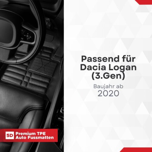 5D Fussmatten Dacia Logan (3. Gen) ab 2021
