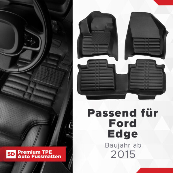 5D Fussmatten Ford Edge (2. Gen) 2015–2024