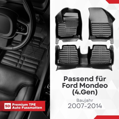 5D Fussmatten Ford Mondeo (4. Gen) 2007–2014