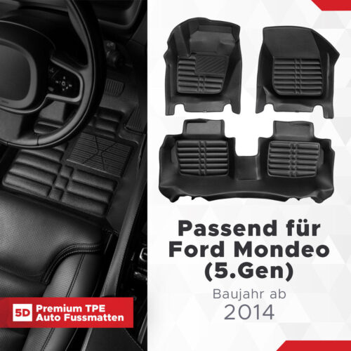 5D Fussmatten Ford Mondeo (5. Gen) 2014–2022