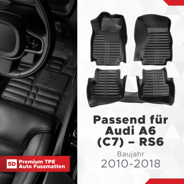5D Fussmatten für Audi A6 (C7) 2011–2018