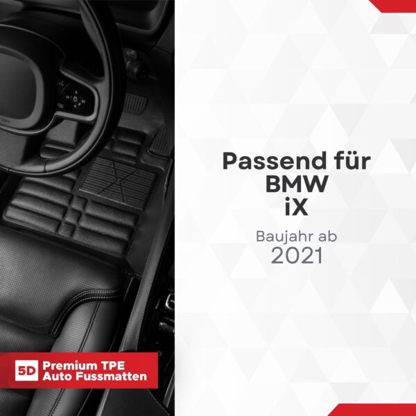 5D Fussmatten für BMW iX (I20) ab 2021