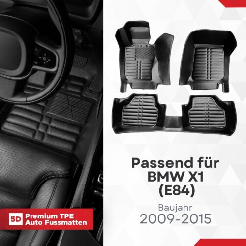 5D Fussmatten für BMW X1 (E84) 2009–2015