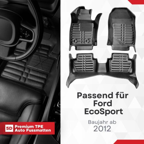 5D Fussmatten für Ford EcoSport 2012–2022