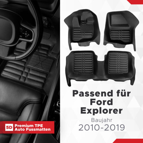 5D Fussmatten für Ford Explorer 2011–2019