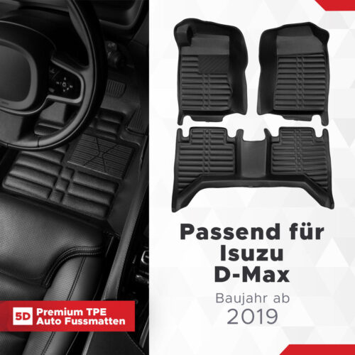 5D Fussmatten für Isuzu D-Max ab 2019