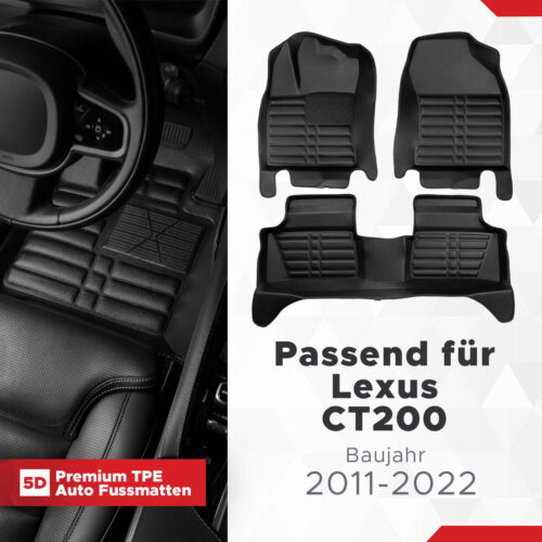 5D Fussmatten für Lexus CT 2011–2022