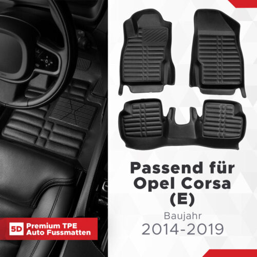 5D Fussmatten für Opel Corsa E 2014–2019