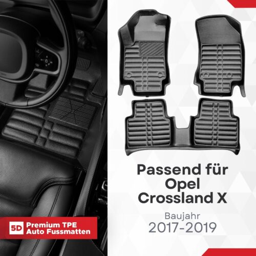 5D Fussmatten für Opel Crossland ab 2017