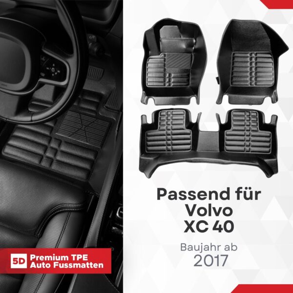 5D Fussmatten für Volvo XC40 ab 2018