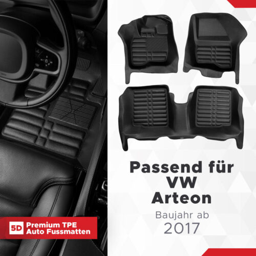 5D Fussmatten für VW Arteon 2017–2025