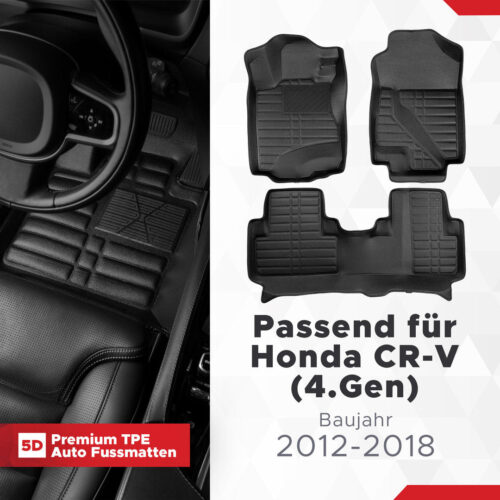 5D Fussmatten Honda CR-V (4. Gen) 2012–2018
