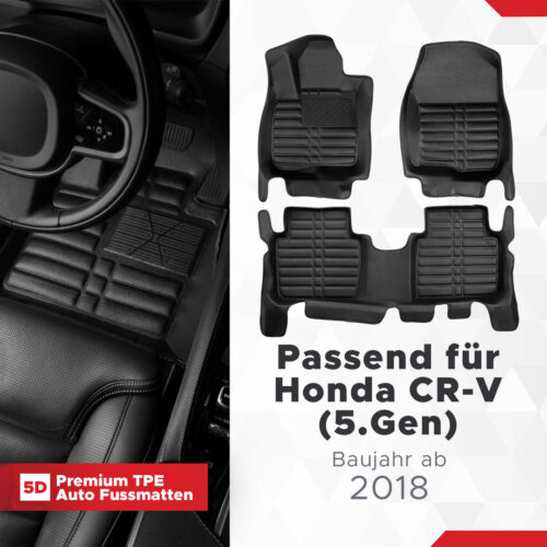 5D Fussmatten Honda CR-V (5. Gen) 2018–2023