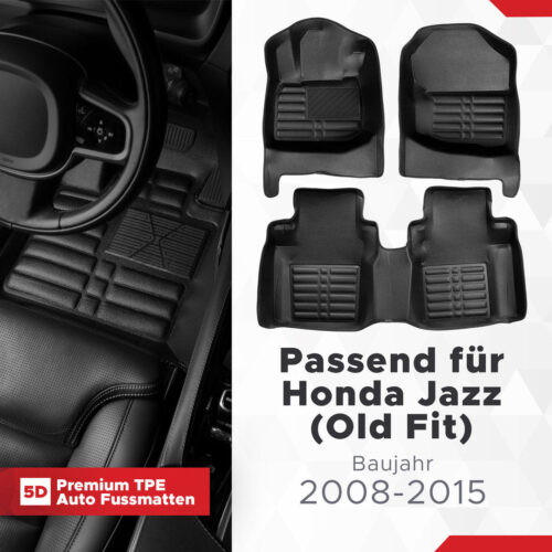 5D Fussmatten Honda Jazz (3. Gen) 2008–2015