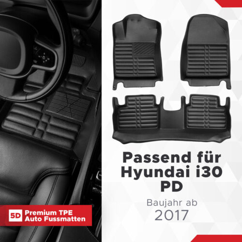 5D Fussmatten Hyundai i30 (3. Gen) ab 2017