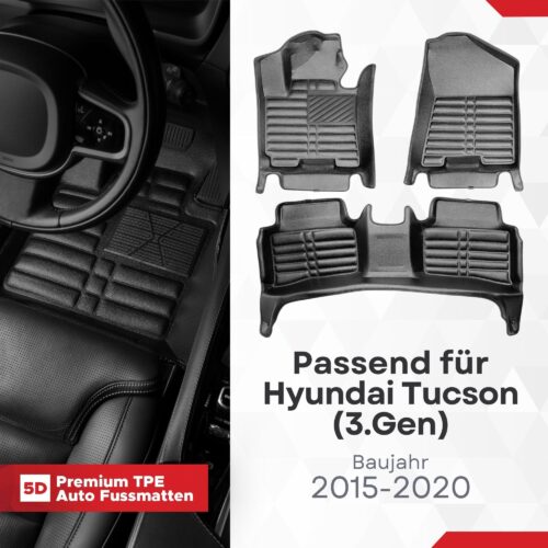 5D Fussmatten Hyundai Tucson (3. Gen) 2015–2020