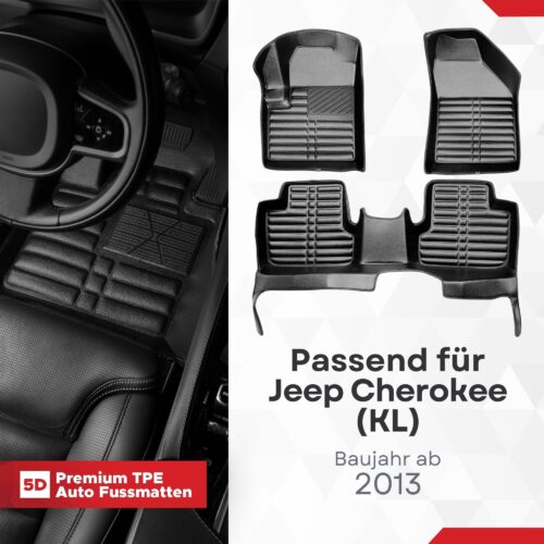 5D Fussmatten Jeep Cherokee (KL) 2013–2021