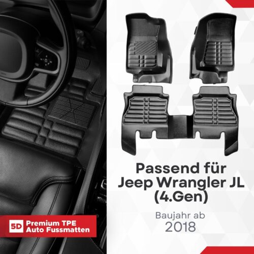 5D Fussmatten Jeep Wrangler (JL) ab 2018