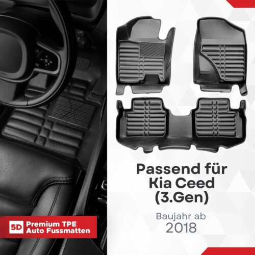 5D Fussmatten Kia Ceed (3. Gen) (CD) ab 2018