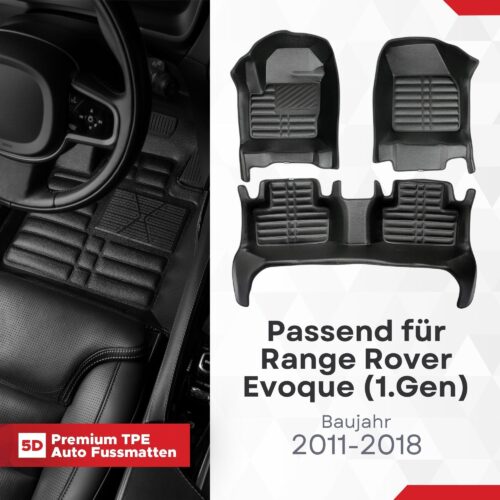 5D Fussmatten Land Rover Evoque 2011–2018