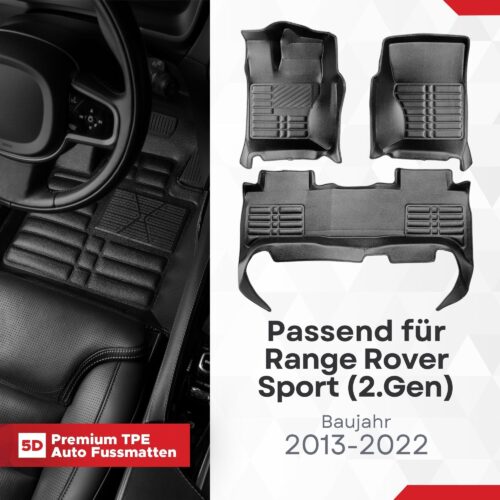 5D Fussmatten Land Rover Range Rover Sport 2013–2022