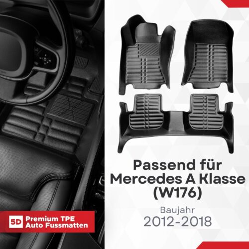 5D Fussmatten Mercedes A-Klasse (W176) 2012–2018