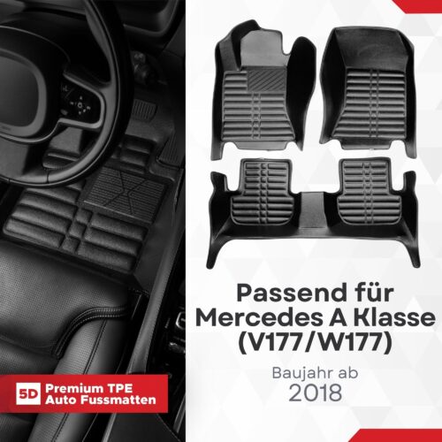 5D Fussmatten Mercedes A-Klasse (W177/V177) ab 2018