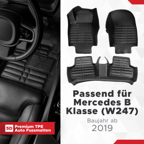 5D Fussmatten Mercedes B-Klasse (W247) ab 2019