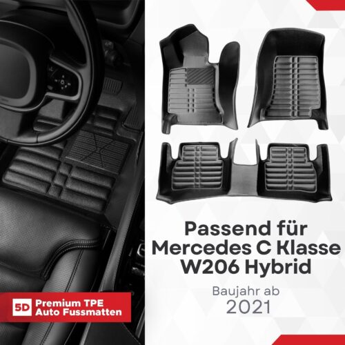 5D Fussmatten Mercedes C-Klasse (W206) (Hybrid) ab 2021