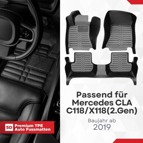 5D Fussmatten Mercedes CLA (C118/X118) 2019–2025