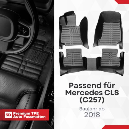 5D Fussmatten Mercedes CLS (C257) 2018–2024