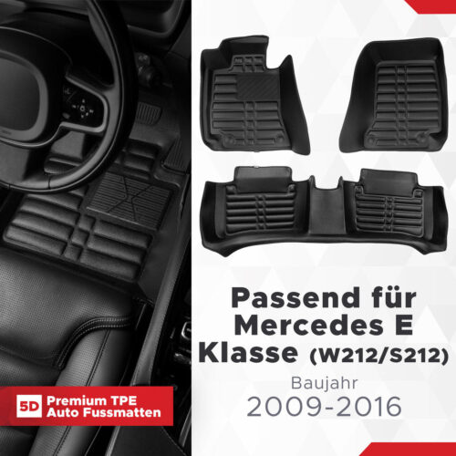 5D Fussmatten Mercedes E-Klasse (W212/S212) 2009–2016