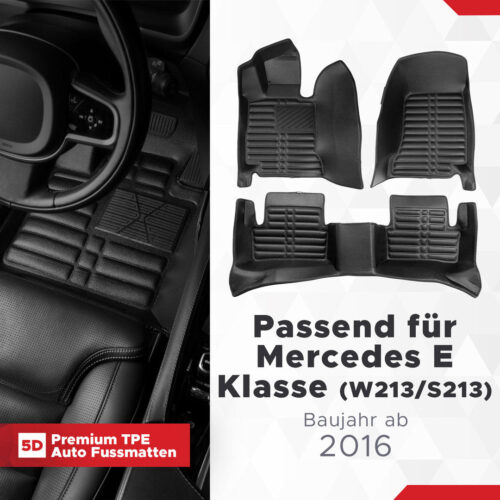 5D Fussmatten Mercedes E-Klasse (W213/S213) 2016–2023