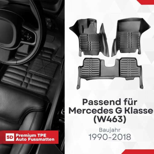 5D Fussmatten Mercedes G-Klasse (W463) 1990–2018