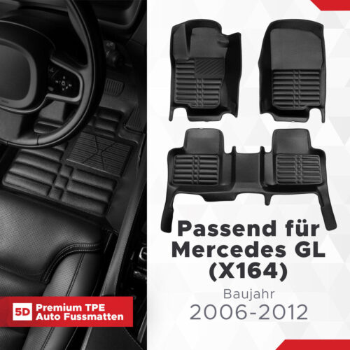 5D Fussmatten Mercedes GL (W164) 2006–2012