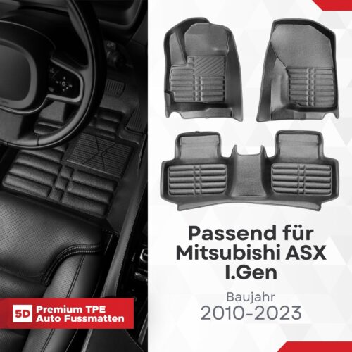 5D Fussmatten Mitsubishi ASX (1. Gen) 2010–2023