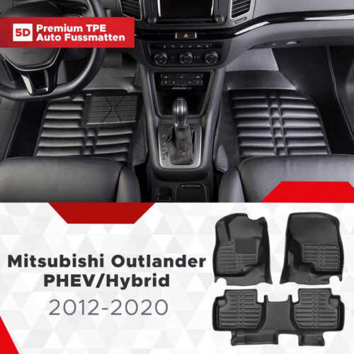 5D Fussmatten Mitsubishi Outlander PHEV/Hybrid 2014–2022