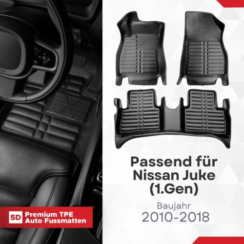 5D Fussmatten Nissan Juke (F15) 2010–2019