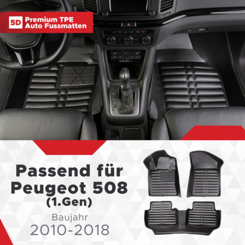 5D Fussmatten Peugeot 508 (1. Gen) 2010–2018
