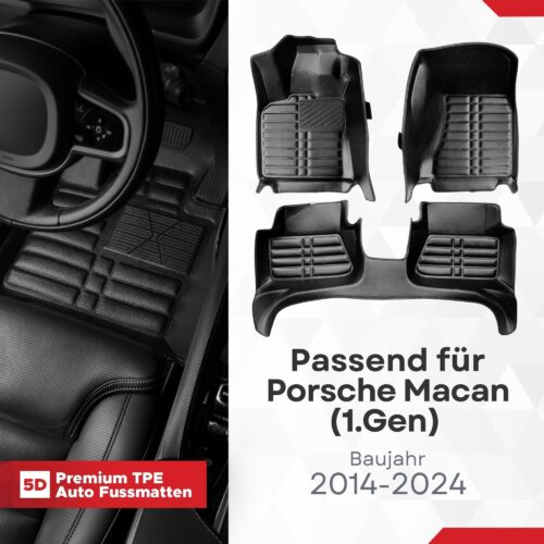 5D Fussmatten Porsche Macan (95B) 2014–2024