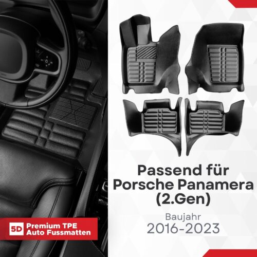 5D Fussmatten Porsche Panamera (971) 2016–2023