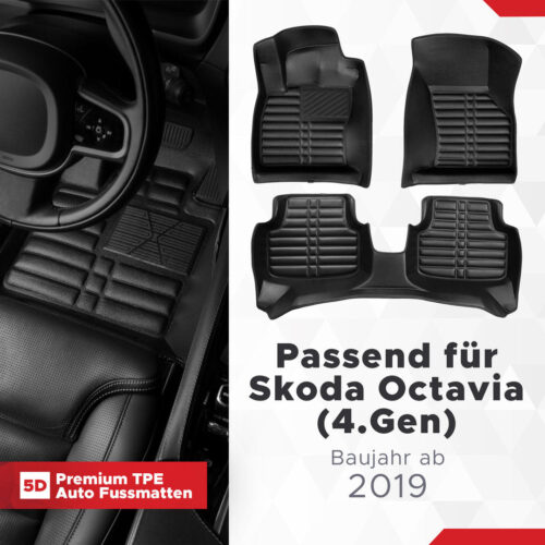 5D Fussmatten Skoda Octavia (4. Gen) ab 2020