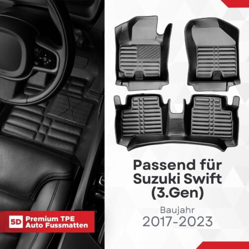 5D Fussmatten Suzuki Swift (AZ/RZ) 2017–2024